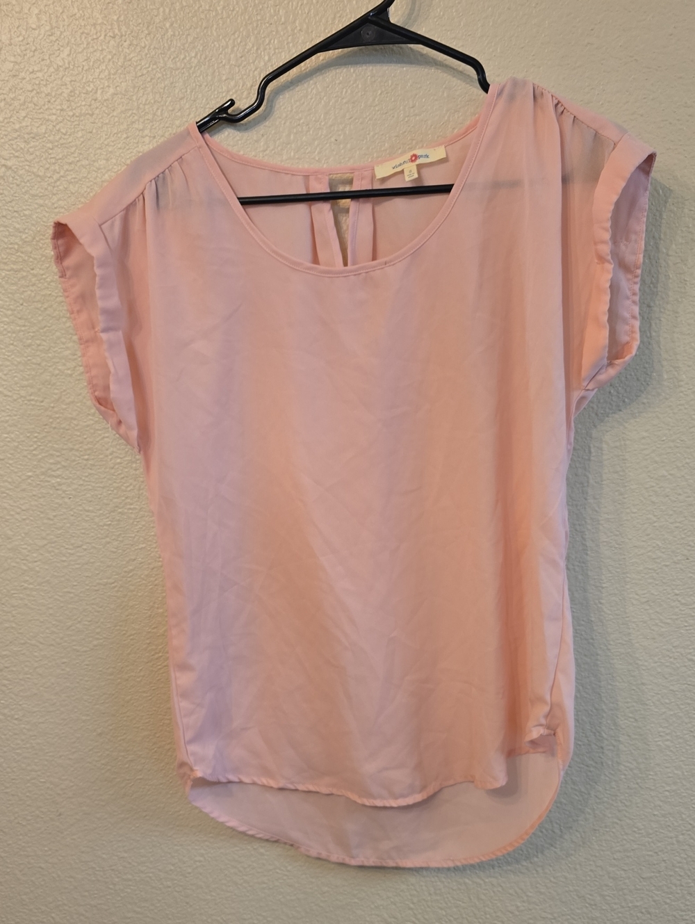 Wishful Park Light Pink Scoop-Neck Blouse